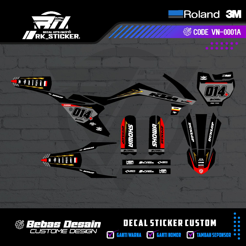 DECAK KTM 65 CC 2017 FREE CUSTOME DESIGN