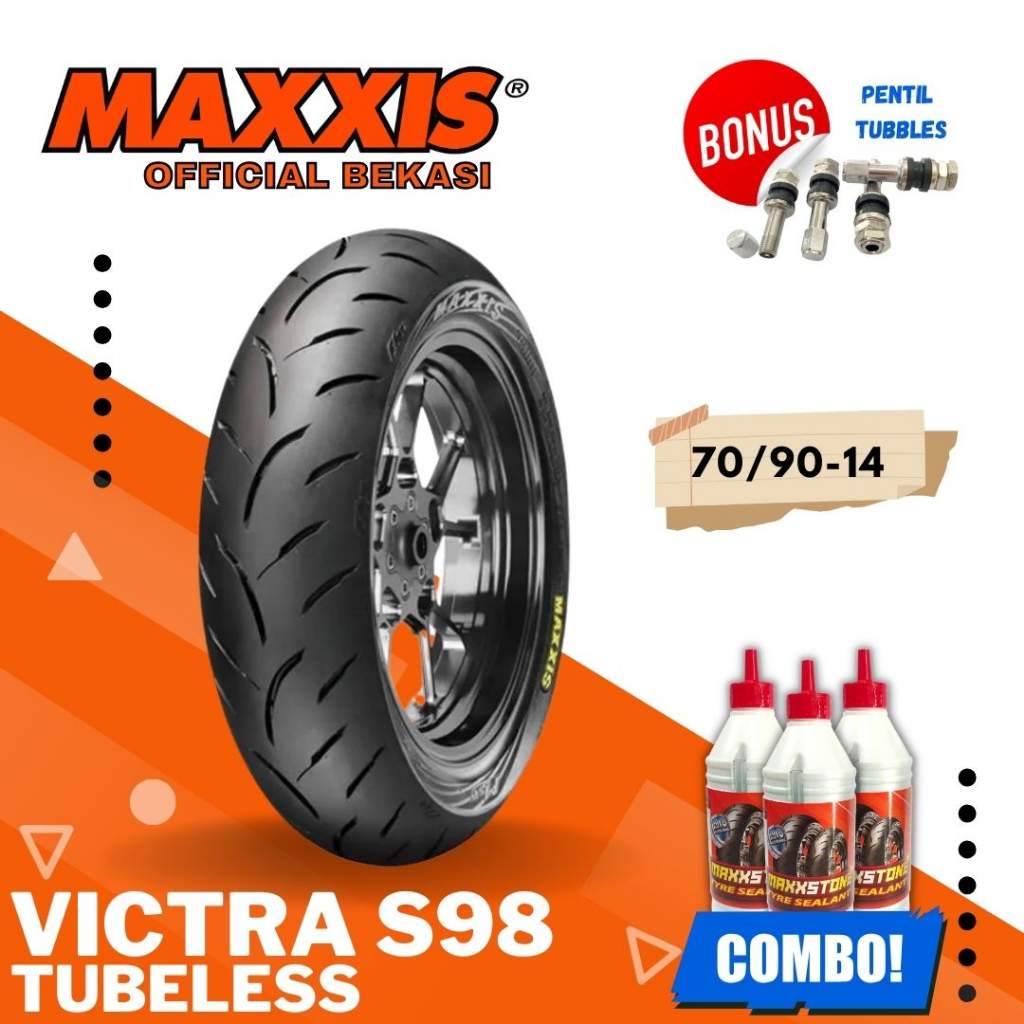 MAXXIS VICTRA 70 / 90 - 14 / BAN MAXXIS 70/90-14 / 70-90-14 TUBELESS BAN LUAR / BAN MATIC / BAN VARI