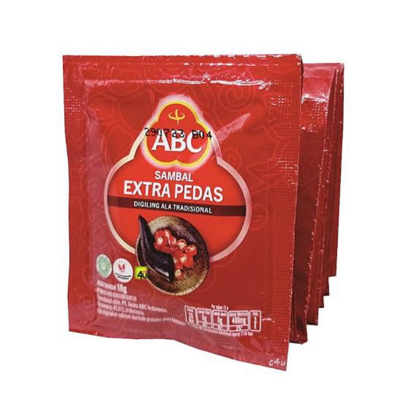 

10 Sachet Saos Sambal ABC Extra Pedas 18gram