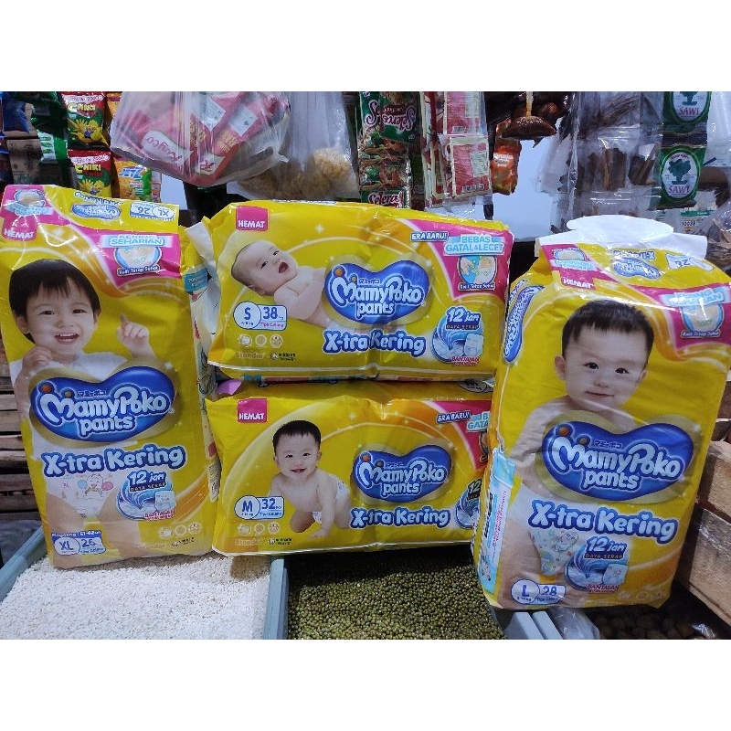 pampers mamypoko s m l xl