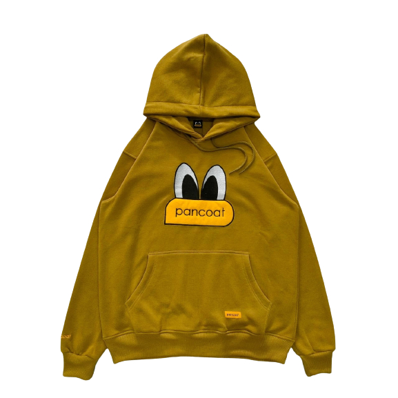 PANCOAT - Sweater Hoodie (Bordir) Full Tag / Hoodie Dewasa Size M-XL Pria&Wanita - Kuning