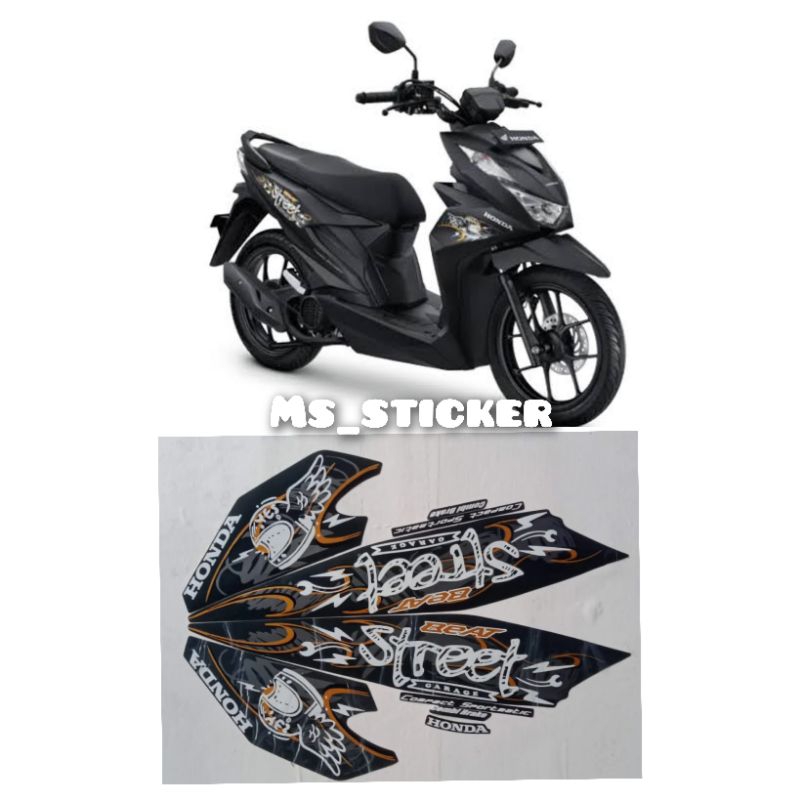 Sticker striping beat street hitam 2021 2022