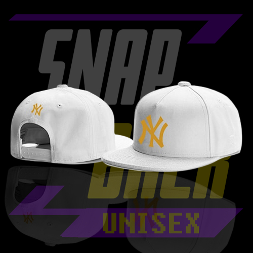 Topi Pria / Topi Snapback Pria Dewasa / Cap / Hip Hop NY White Gold / New Style / Aksesoris Fashion 