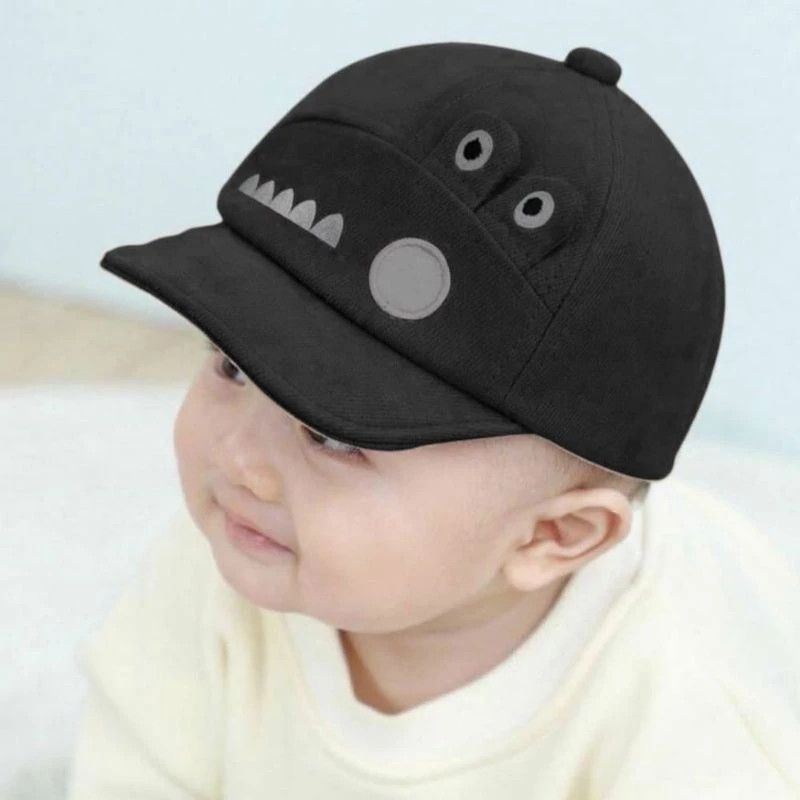 Topi Bayi Lucu Karakter Crocodile Free Custom Bordir Nama