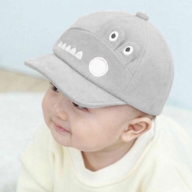 Topi Bayi Lucu Karakter Crocodile Free Custom Bordir Nama