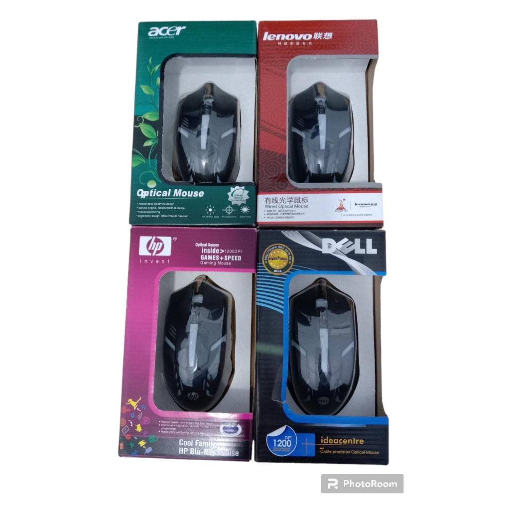 Mouse Kabel Optical Mouse USB ACER HP DELL lenovo