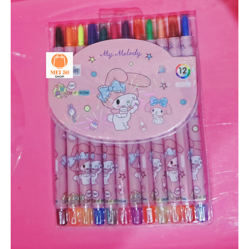 

CRAYON PUTAR MELODY 12 warna krayon/rolling crayon/twist crayon