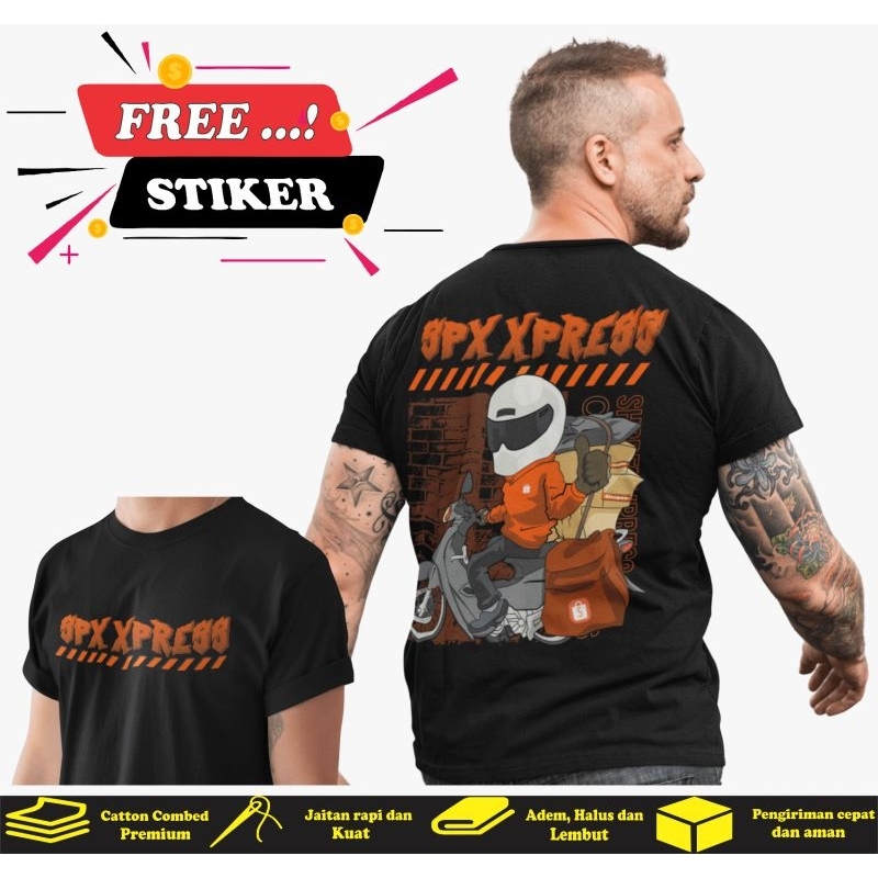 Kaos Pria Distro Keren Kurir SPX XPRESS TERBARU Lengan Panjang dan Pendek Combed 24s Premium lebih t