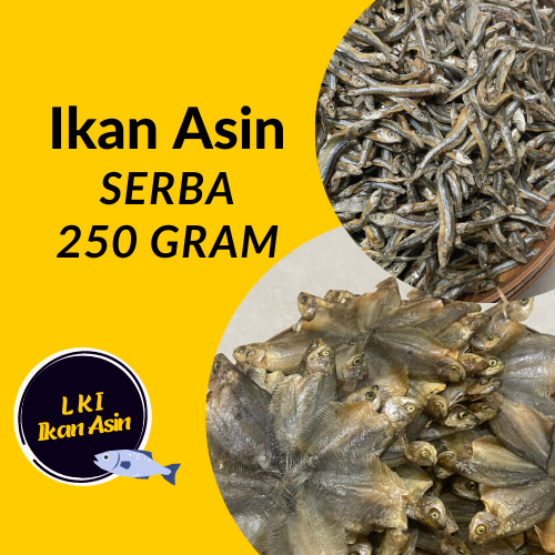 

ANEKA IKAN ASIN SERBA 250 GRAM.