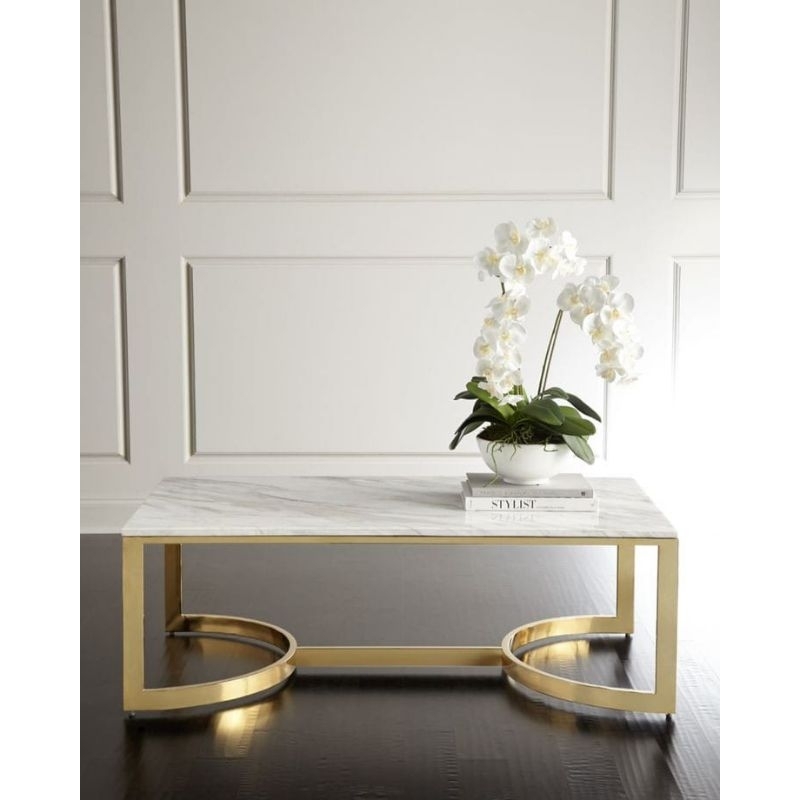 meja tamu stainless mewah meja tamu marmer kotak 100x60