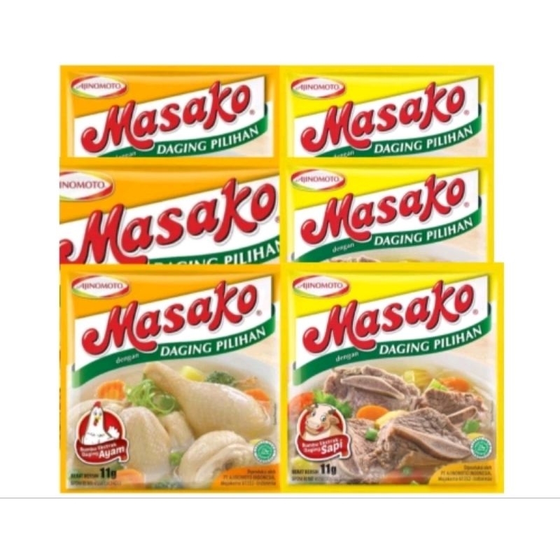 

Bumbu penyedap rasa Masako sapi/ayam isi 12pcs