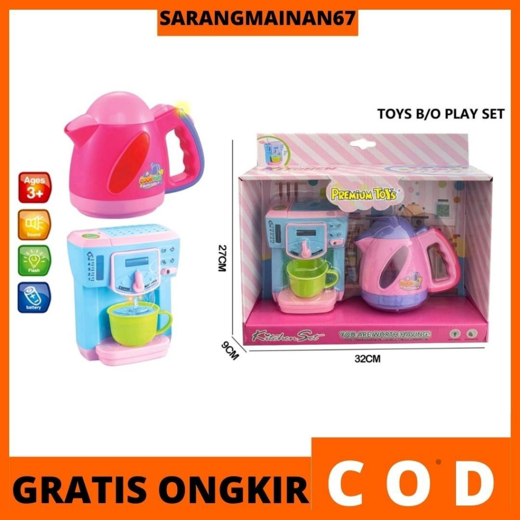(PROMO)COD PR-17660 MAINAN ANAK PEREMPUAN CEWEK KITCHEN SET MASAK MASAKAN MAINAN ANAK COFFE SHOP MAI