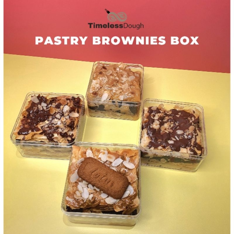 

Brownies Pastry Box | Brownies Panggang Lumer + Buttery Pastry + Premium Sauce Coklat Melimpah | New Dessert Cake Box by Timeless Dough |