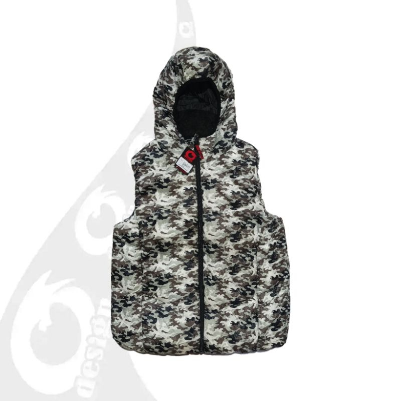 jaket rompi vest hoodie heat assist puffer