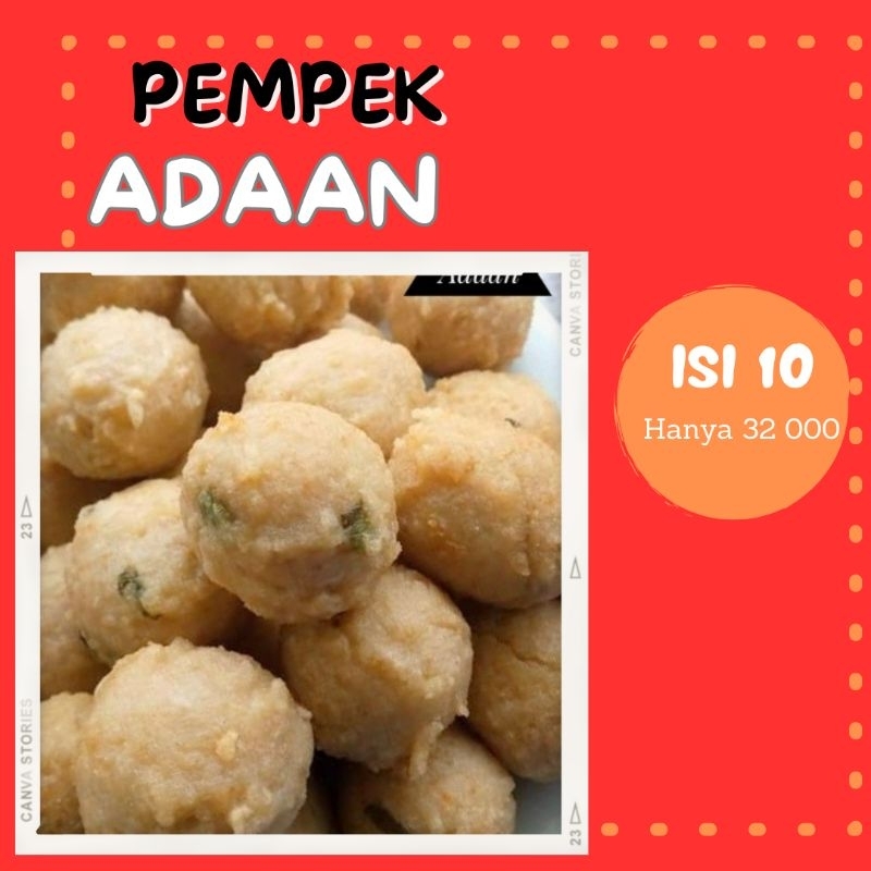 Pempek Palembang  Asli, Adaan, Lenjer,  Kulit isi 10, frozen,  empek empek Palembang, mpek mpek murah