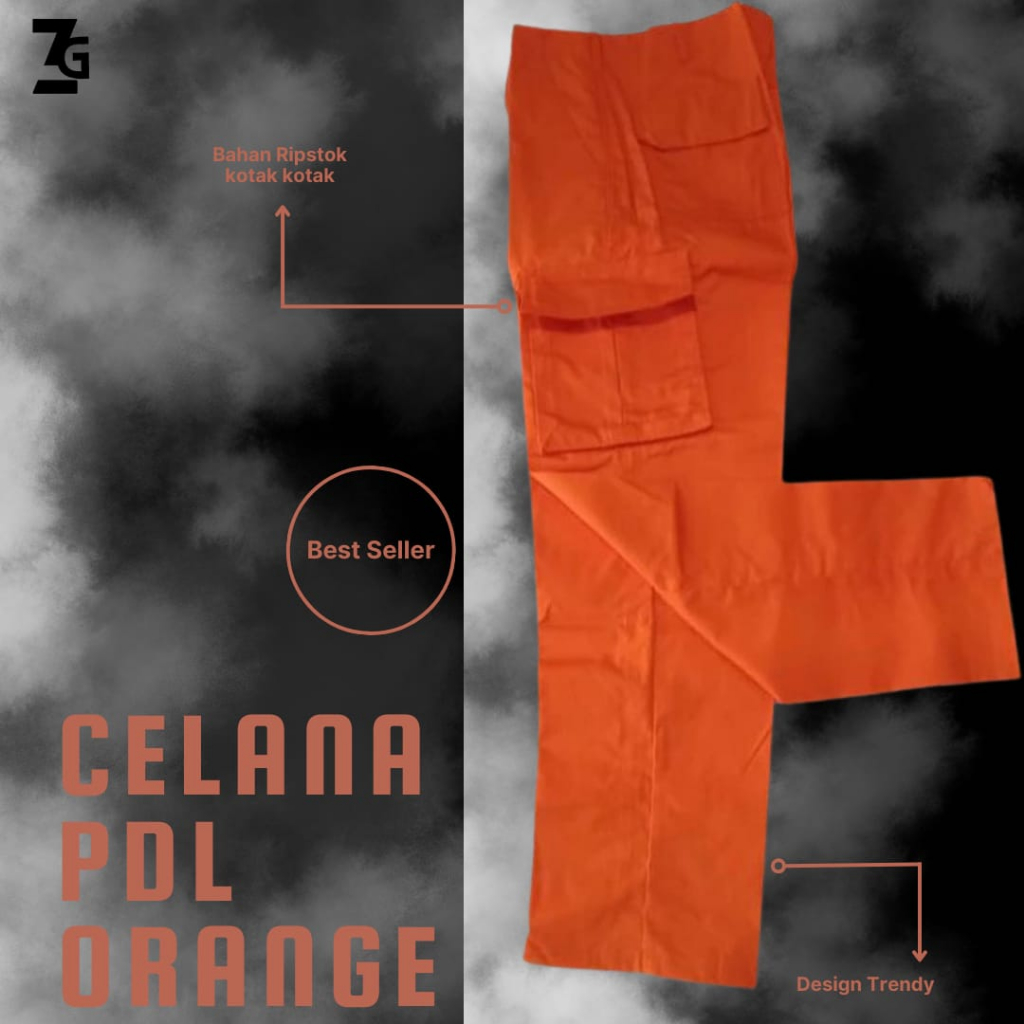 NEW CELANA PDL ORANGE celana lapangan outdoor celana dinas warna orange