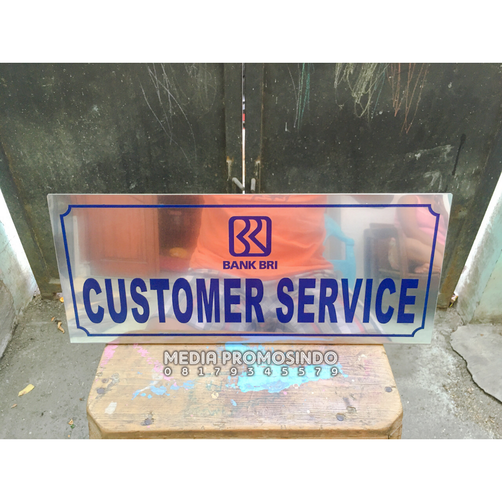 

Plat Pengumuman Bentuk "L" Bank BRI 30x18cm