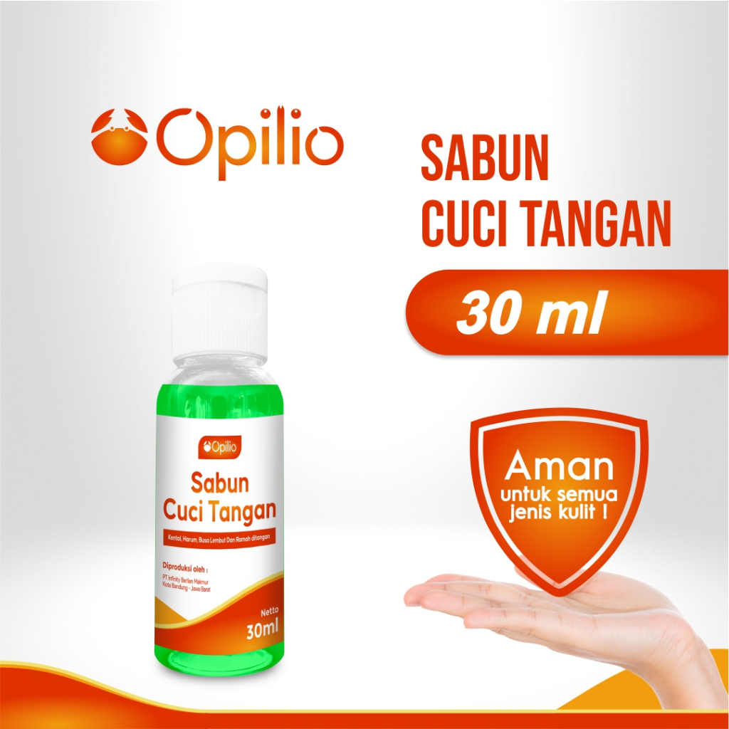 Souvenir Sabun Cuci Tangan - OPILIO Sabun Cuci Tangan 30 Ml Kemasan Botol Flip