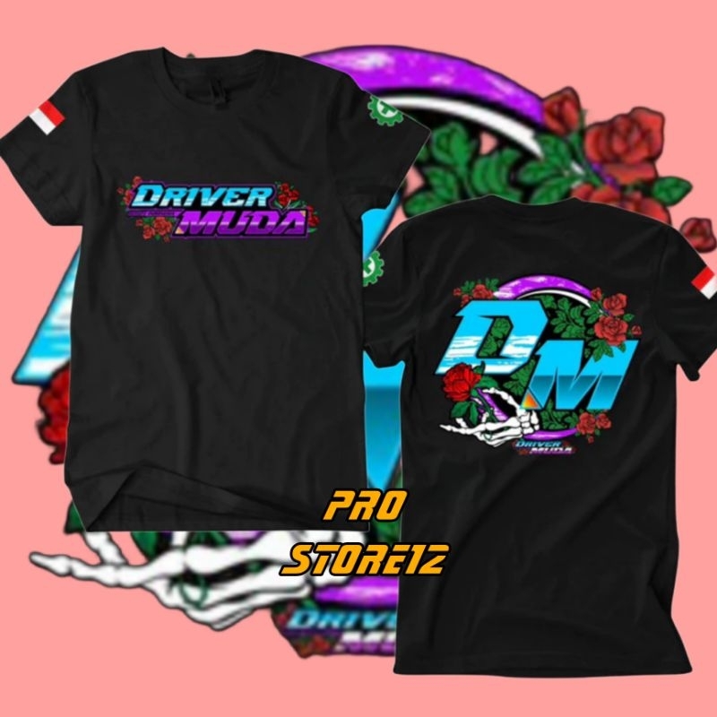 T-SHIRT KAOS DRIVER MUDA BUNGA | BAJU DRIVER MUDA BUNGA
