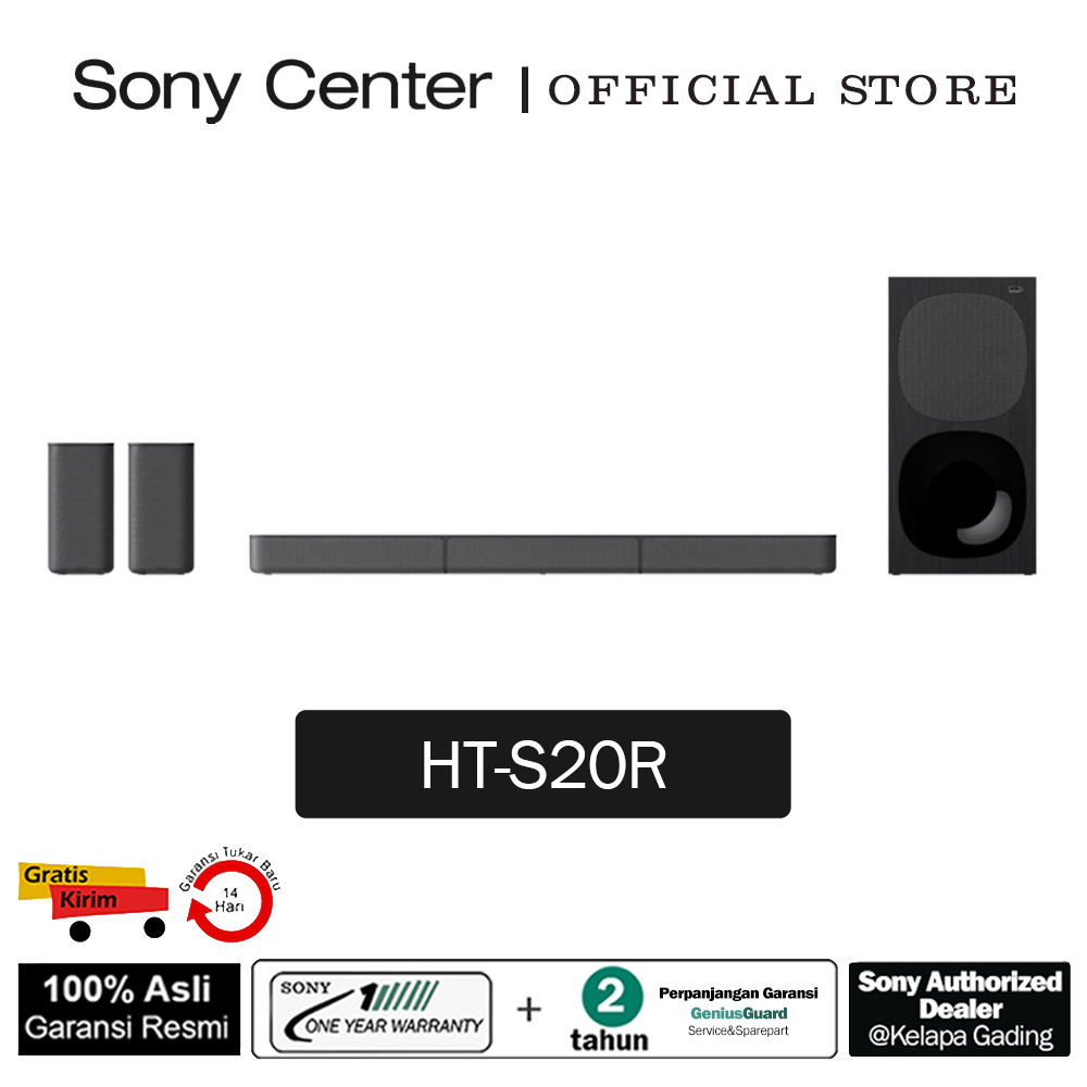 Sony HT-S20R 400W 5.1-Channel Soundbar System / Bluetooth Soundbar 5.1ch SONY HTS20R / Sistem Soundb