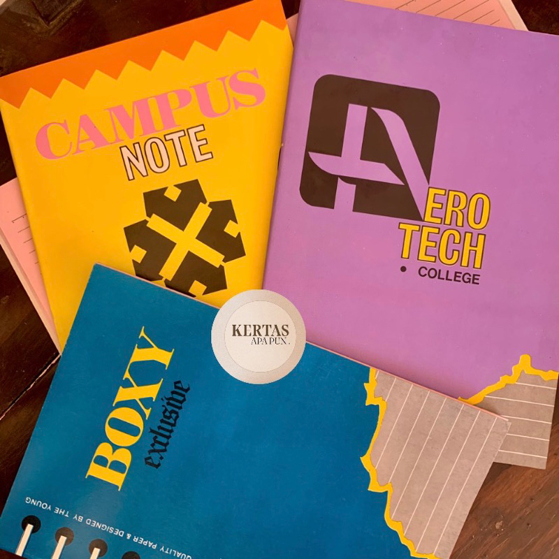 

Buku Tulis Campus Panjang Sekolah Boxy B5 (Kertas warna Pink) 30 Lembar