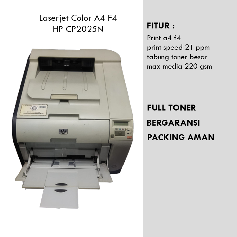 Printer HP Color Laserjet CP2025N cp 2025 n - Laserjet Warna A4 F4