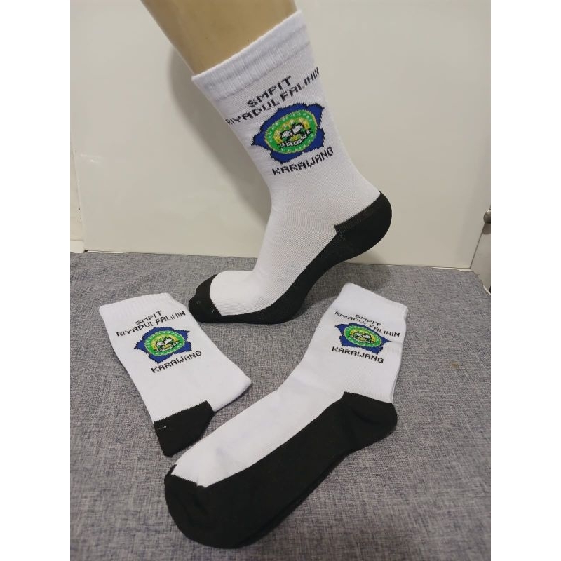 KAOS KAKI LOGO SEKOLAH KAOS KAKI IDENTITAS KAOS KAKI SEKOLAH BORDIR