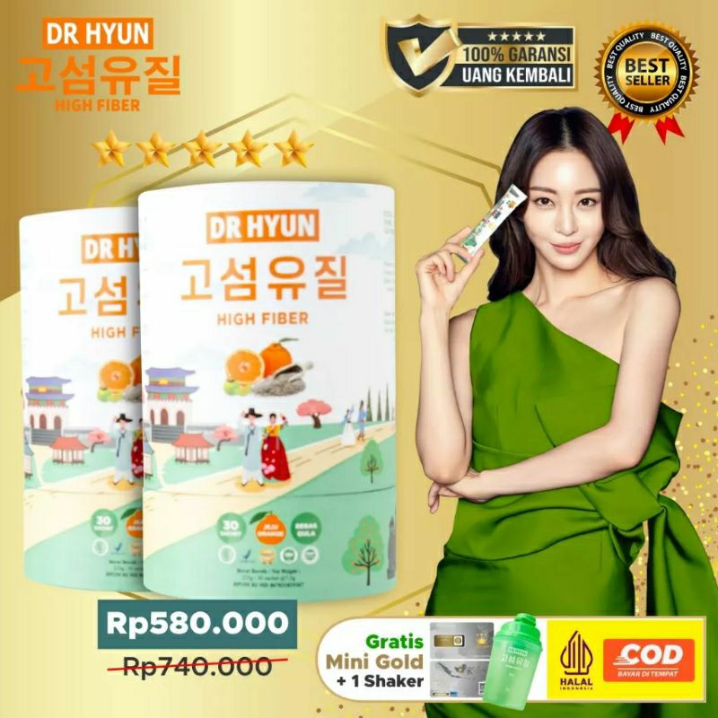 DR HYUN FIBER DRINK 2 BOX ISI 60 SASET DR HYUN FIBER DRINK DETOKS DIET BPOM HALAL
