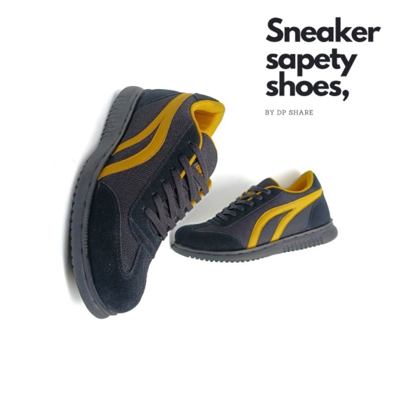 Sepatu Sneakers Pria Safety | Ujung Besi