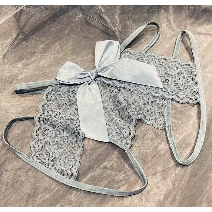 Dezenna G String Wanita Transparan Celana Dalam Wanita T-Back Busur berongga Low Waist 5C231
