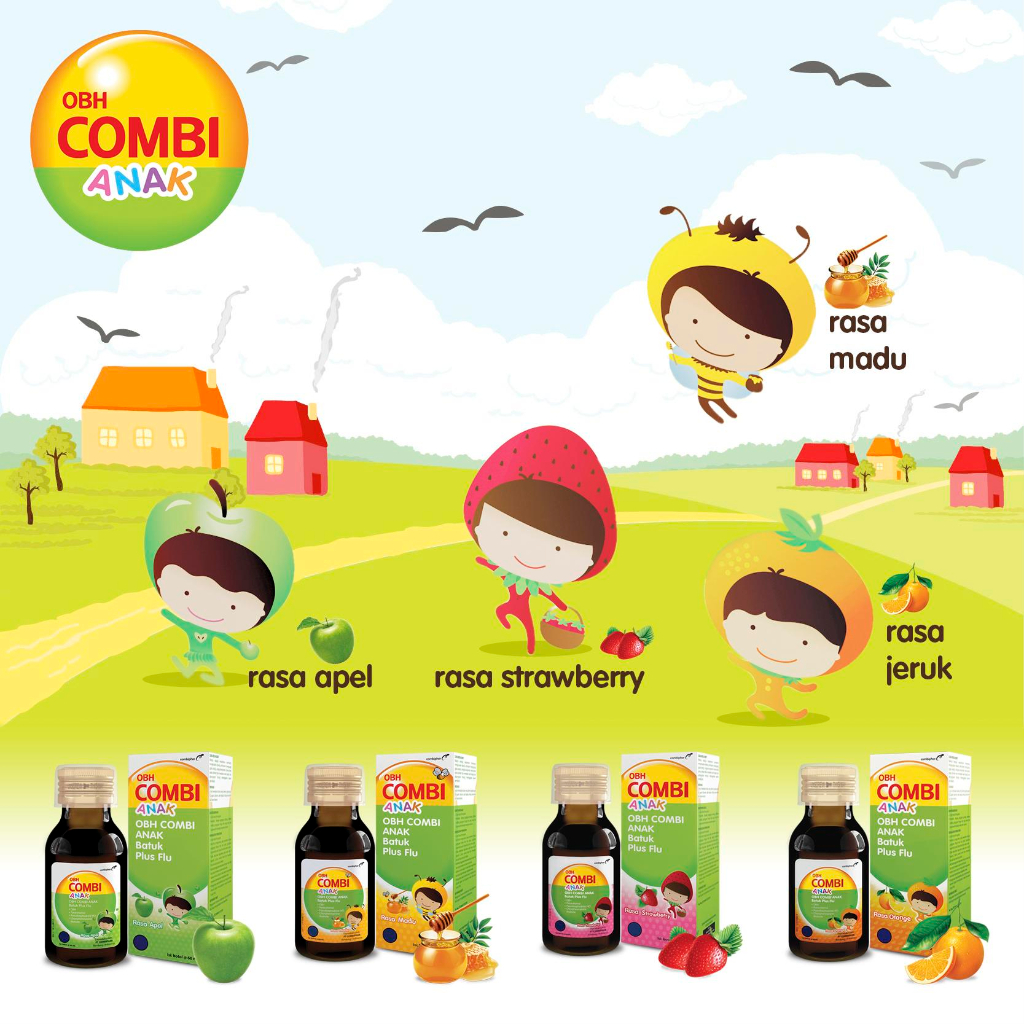 OBH COMBI ANAK DEMAM BATUK PILEK 60 ML