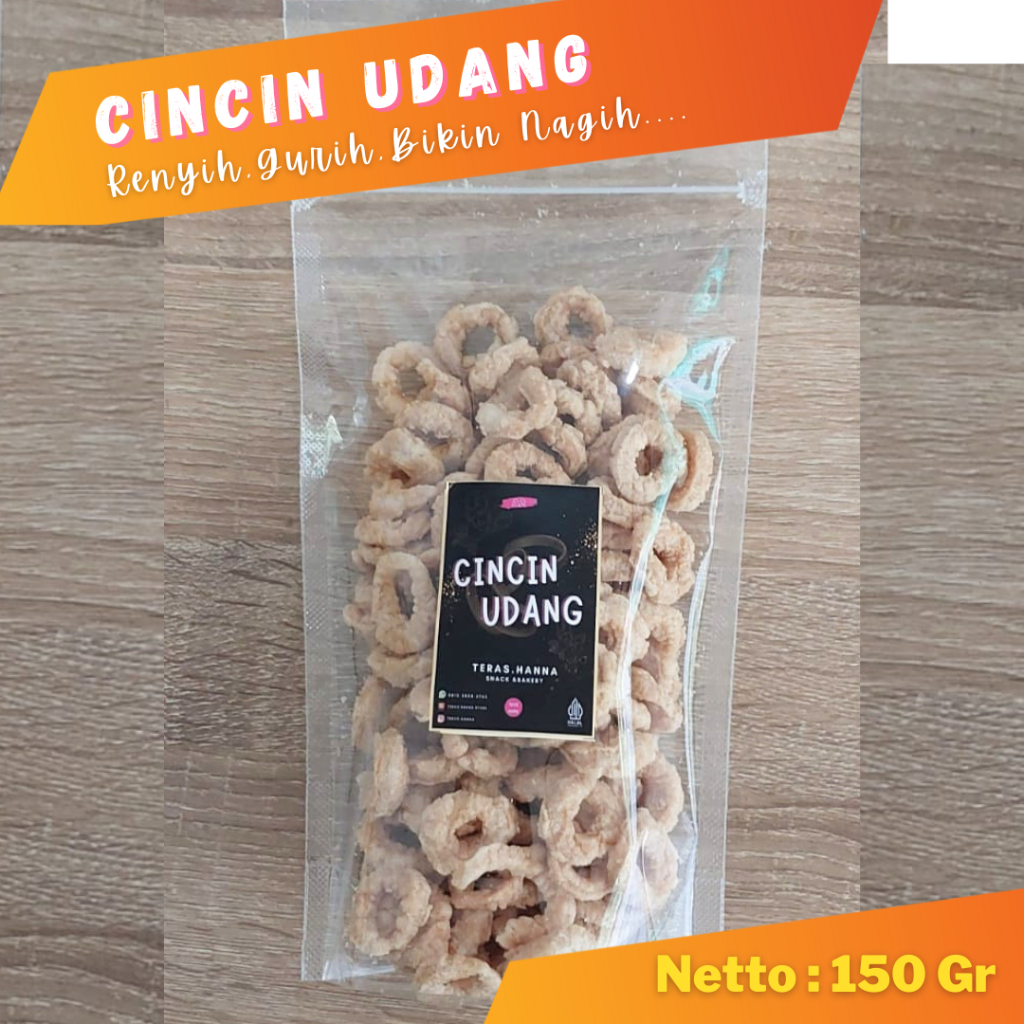 

Cincin Udang 150gr Kerupuk Krupuk Slondok Cincin Udang 150 gram Camilan Renyah Gurih Khas Magelang