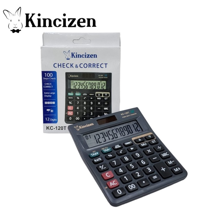 

KALKULATOR KINCIZEN 120T KALKULATOR DAGANG KALKULATOR KECIL 12 DIGIT 12 ANGKA KALKULATOR CEK CHECK CORRECT