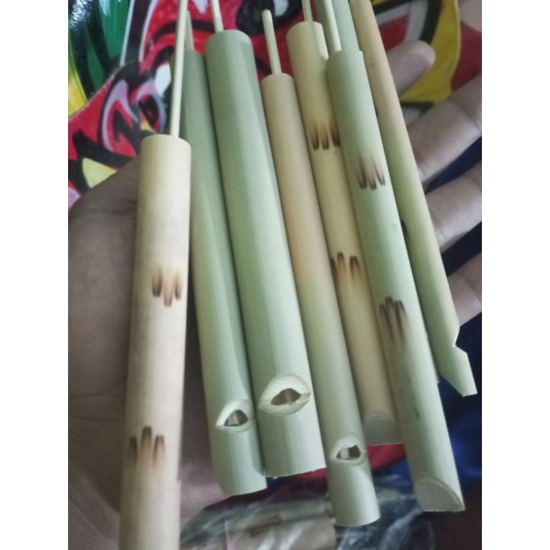 mainan suling bambu mini