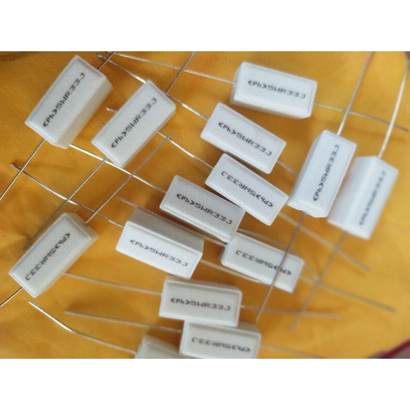 resistor kapur 0,33 ohm 5 wat asli PHILIPS