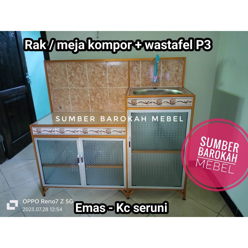 PROMO RAMADHAN Rak Kompor + Wastafel Pintu 3 (Hanya Semarang & sekitarnya)