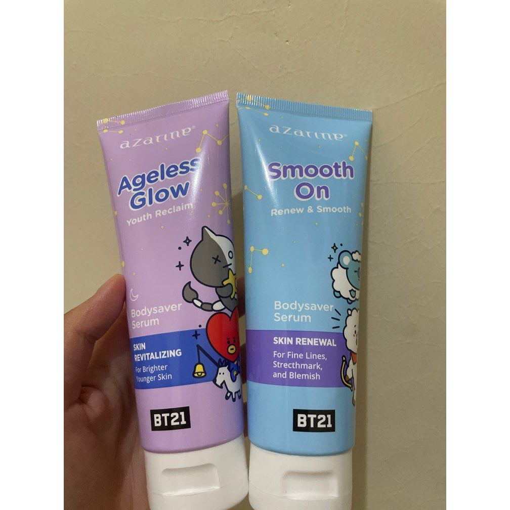 Azarine x BT21 Body Saver Serum Moisturiser Lotion 100 ml | Barrier Glow Smooth On Ageless Glow Brig