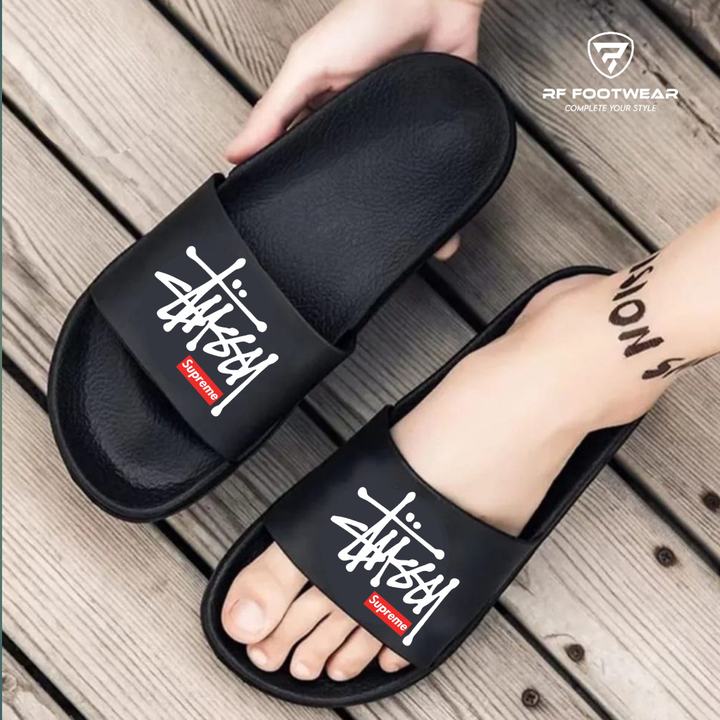 Sandal Slide Stussy Pria Dan Wanita Flip Flop Ukuran 36 sampai 43 Sendal Slop Cowo Cewe Distro Kekin