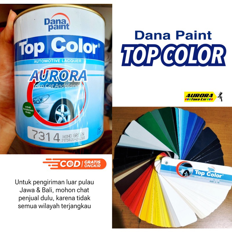 Cat Dana Paint Top Color 1kg | duco sepeda motor mobil kayu besi dll | classic white black putih pas