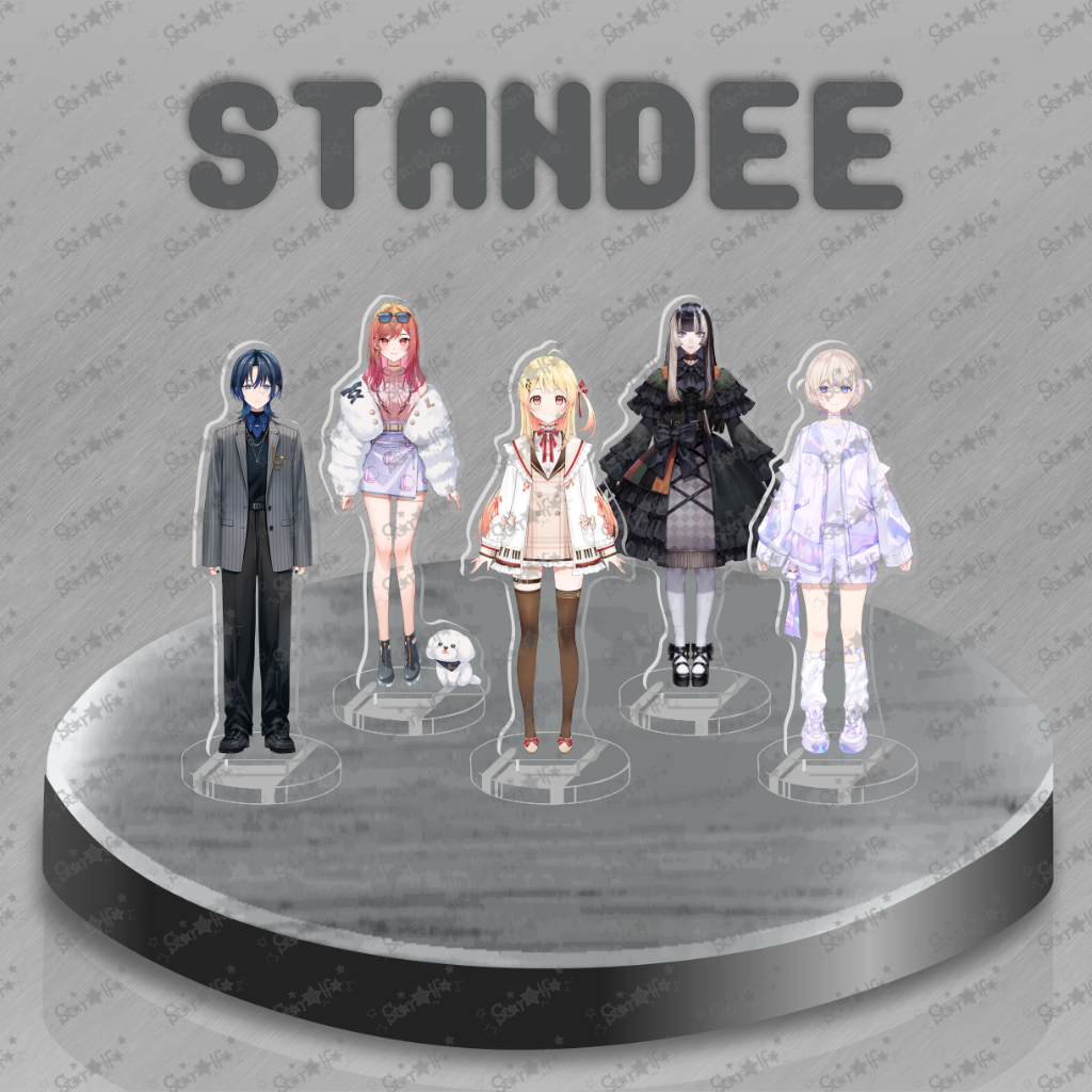 Standee Hololive DevIs ReGloss Akrilik UV & Set Stickers | Acrylic Stand Action Figure | Hiodoshi Ao