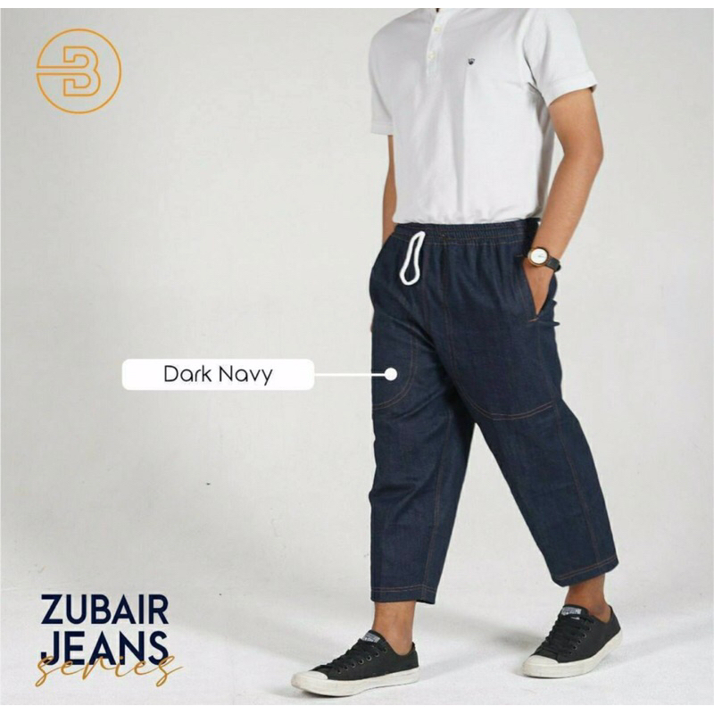 Celana Sirwal Pria Dewasa Jeans Ukuran XXL atau Jumbo Model Pensil Zubair Series by BADR