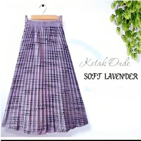 JNW-ROK PLISKET MOTIF KOTAK POLKA /ROK PLISKET WANITA/ROK PLISKET PANJANG/ROK MUSLIM