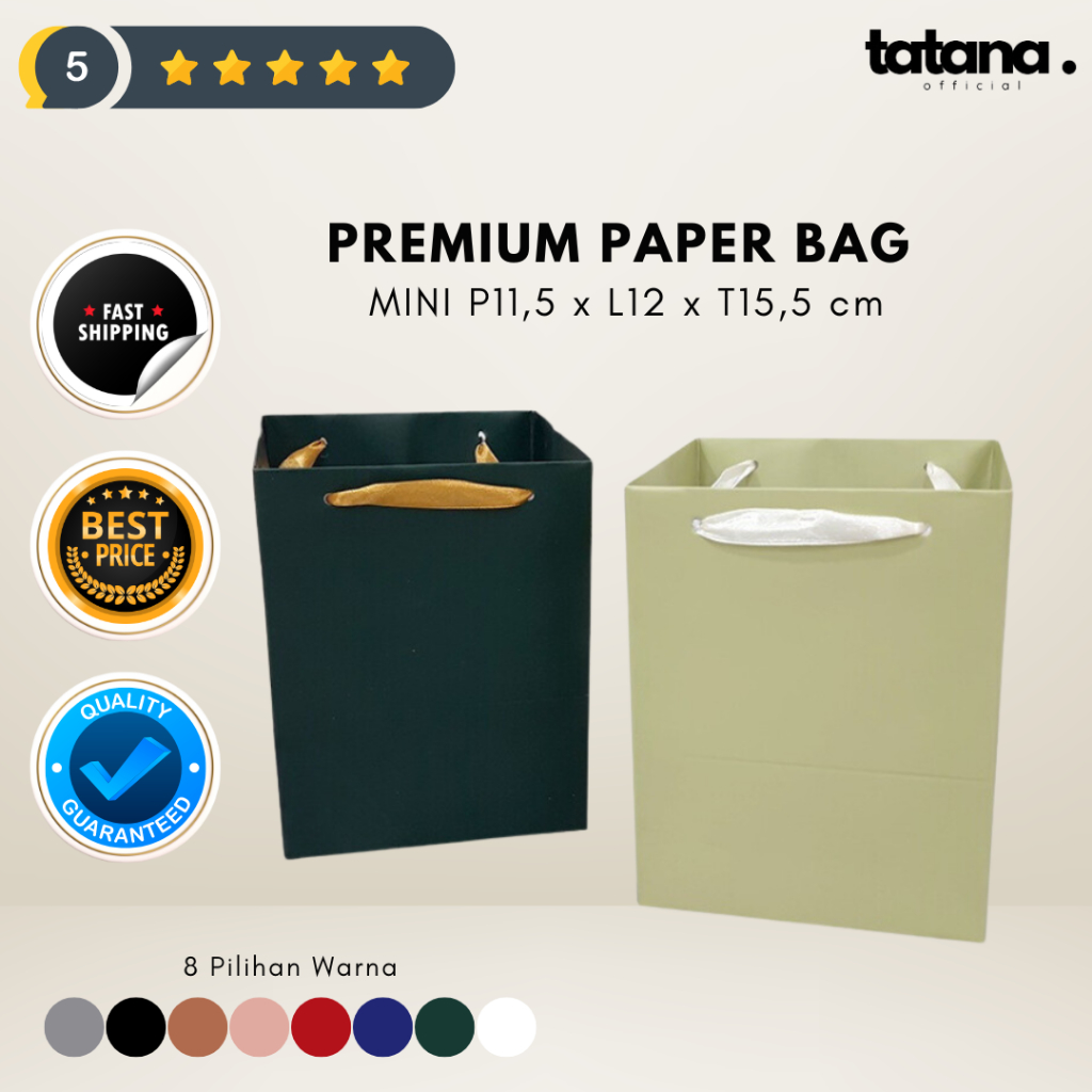 

PREMIUM PAPER BAG uk MINI (11.5 x 12 x 15.5 cm)
