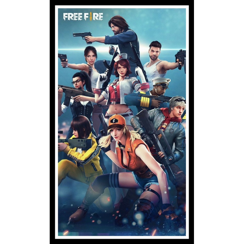CETAK POSTER KARAKTER FREE FIRE POSTER FF BEBAS KARAKTER HIASAN DEKORASI DINDING