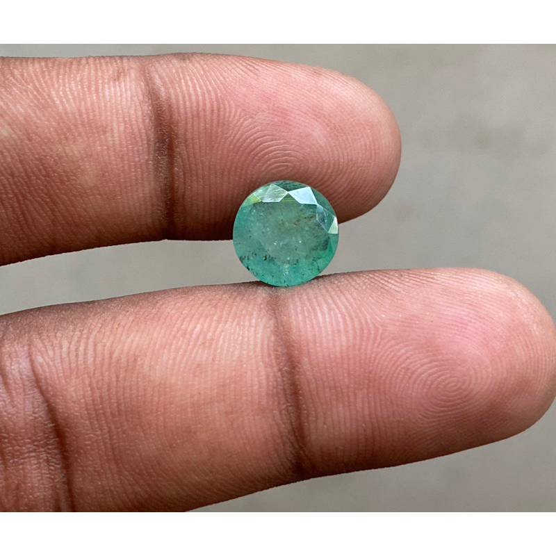 batu zamrud Colombia natural Zambian Emerald Jamrud dim 10mm