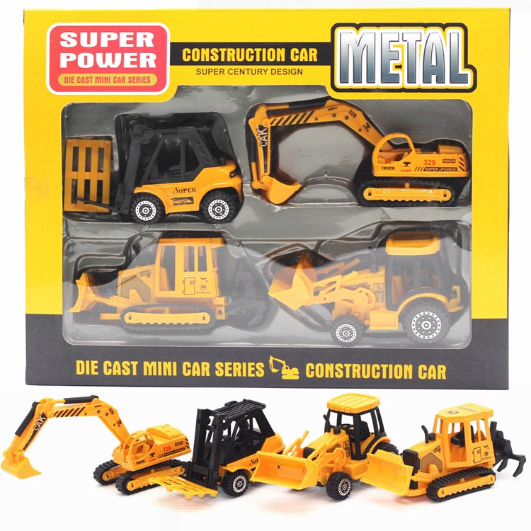 Mainan diecast excavator bulldozer beko grader die cast metal construction