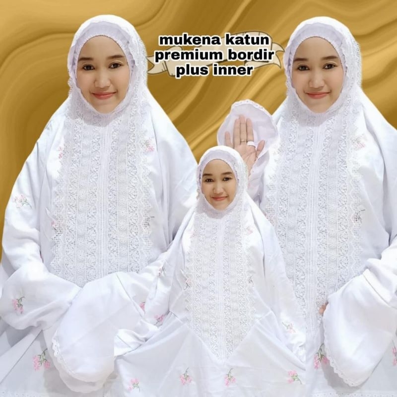 MUKENA INNER KATUN MIKRO PREMIUM TERUSAN
