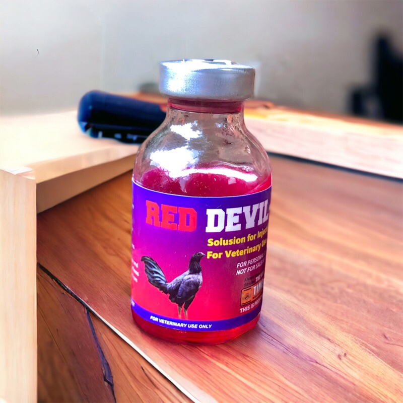 Doping suntik ayam aduan RED DEVIL isi 20ml untuk ayam pilipin peru bangkok birma ayam pisau tajen t
