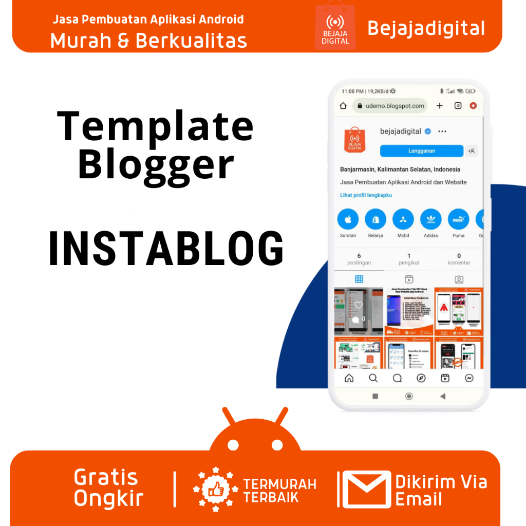 Template Blogspot InstaBlog Mirip IG