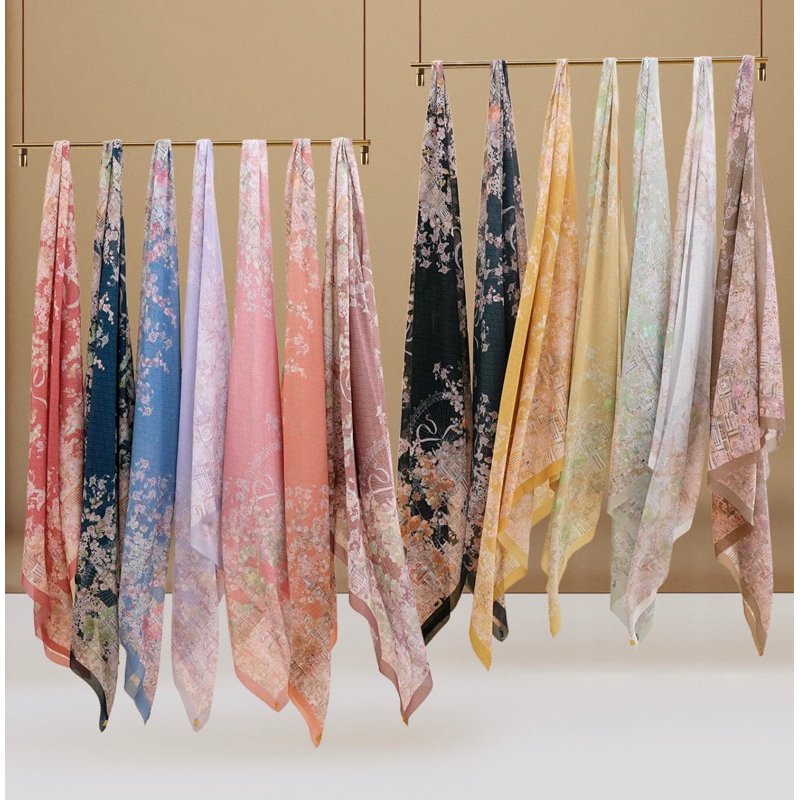 Buttonscarves The British series 2.0 BS Voal scarf Kerudung Segiempat Hijab Square Original